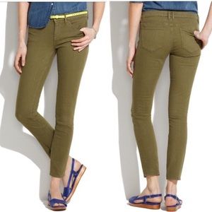 MADEWELL Skinny Skinny Ankle Olive Green Jeans